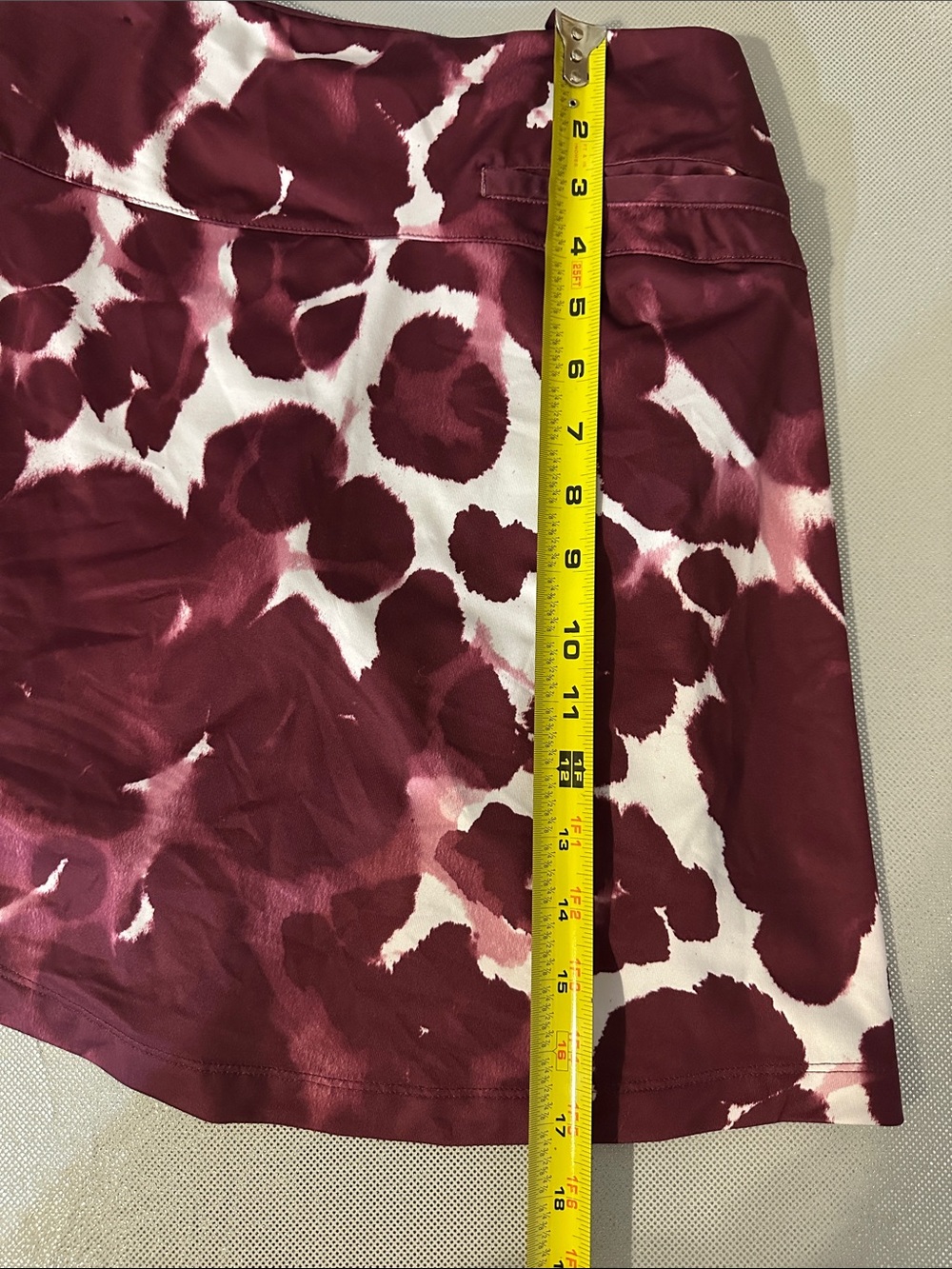 Nike Burgundy & White Printed A-Line Skirt - Picture 8 of 9